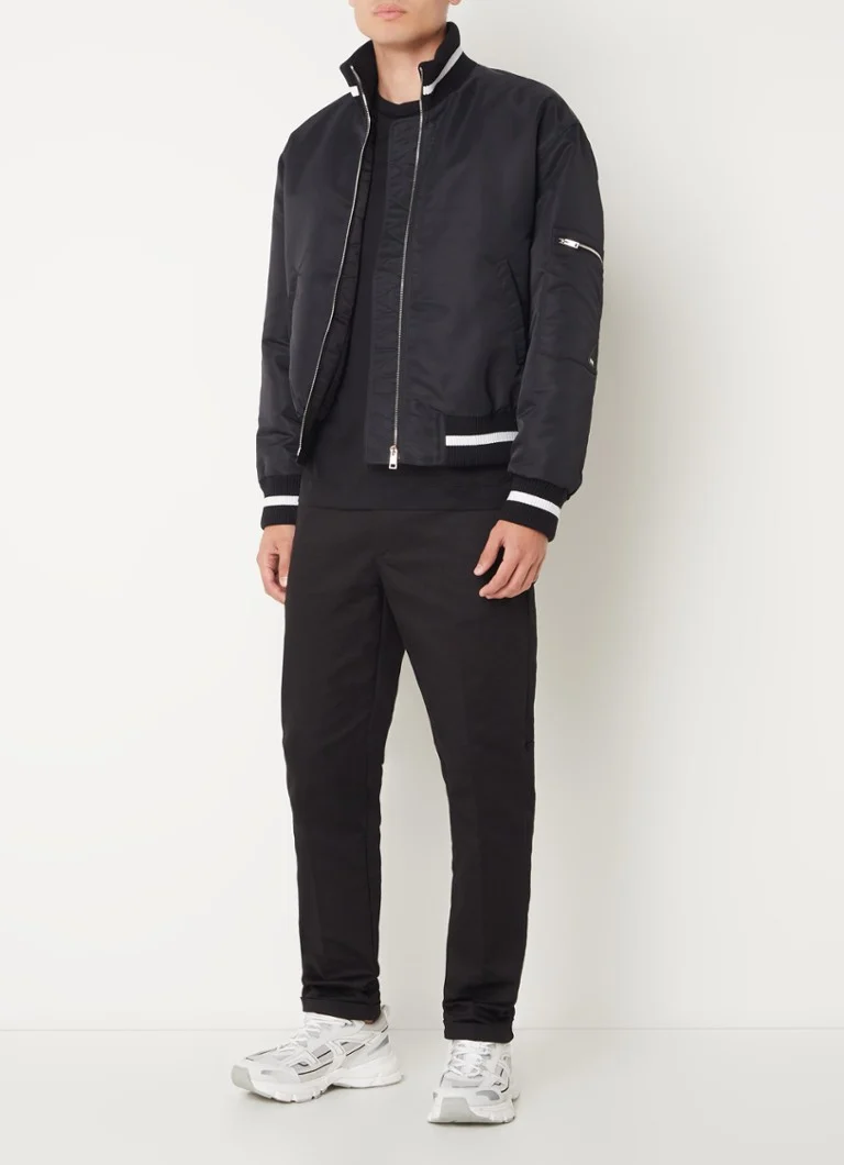 Jachetă bomber MSGM cu logo brodat