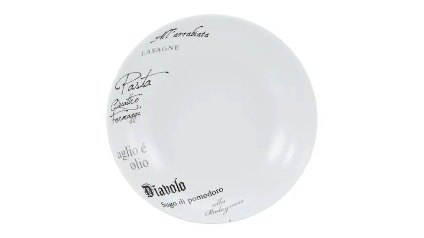 CreaTable Pastateller Gustoso Ø30,5cm Weiß mit Dekor
