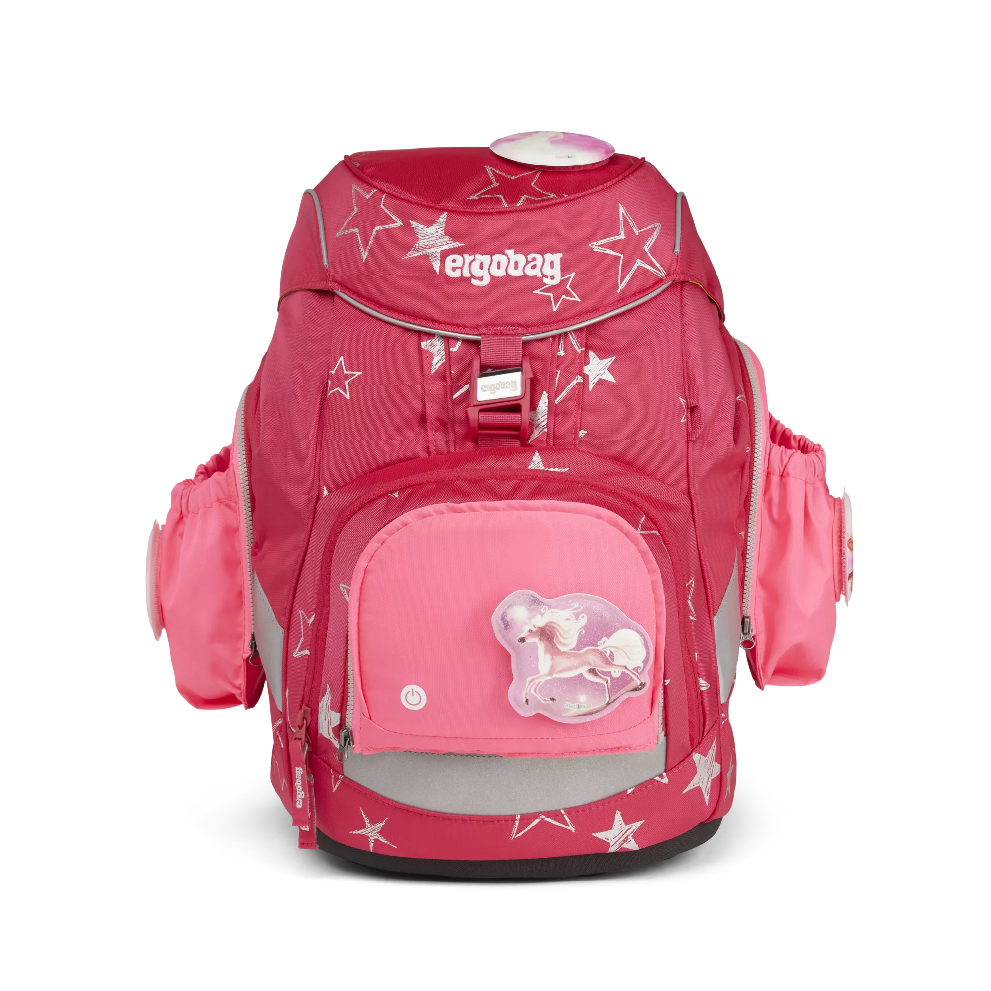 ergobag Fluo LED Seitentaschen-Set Pink