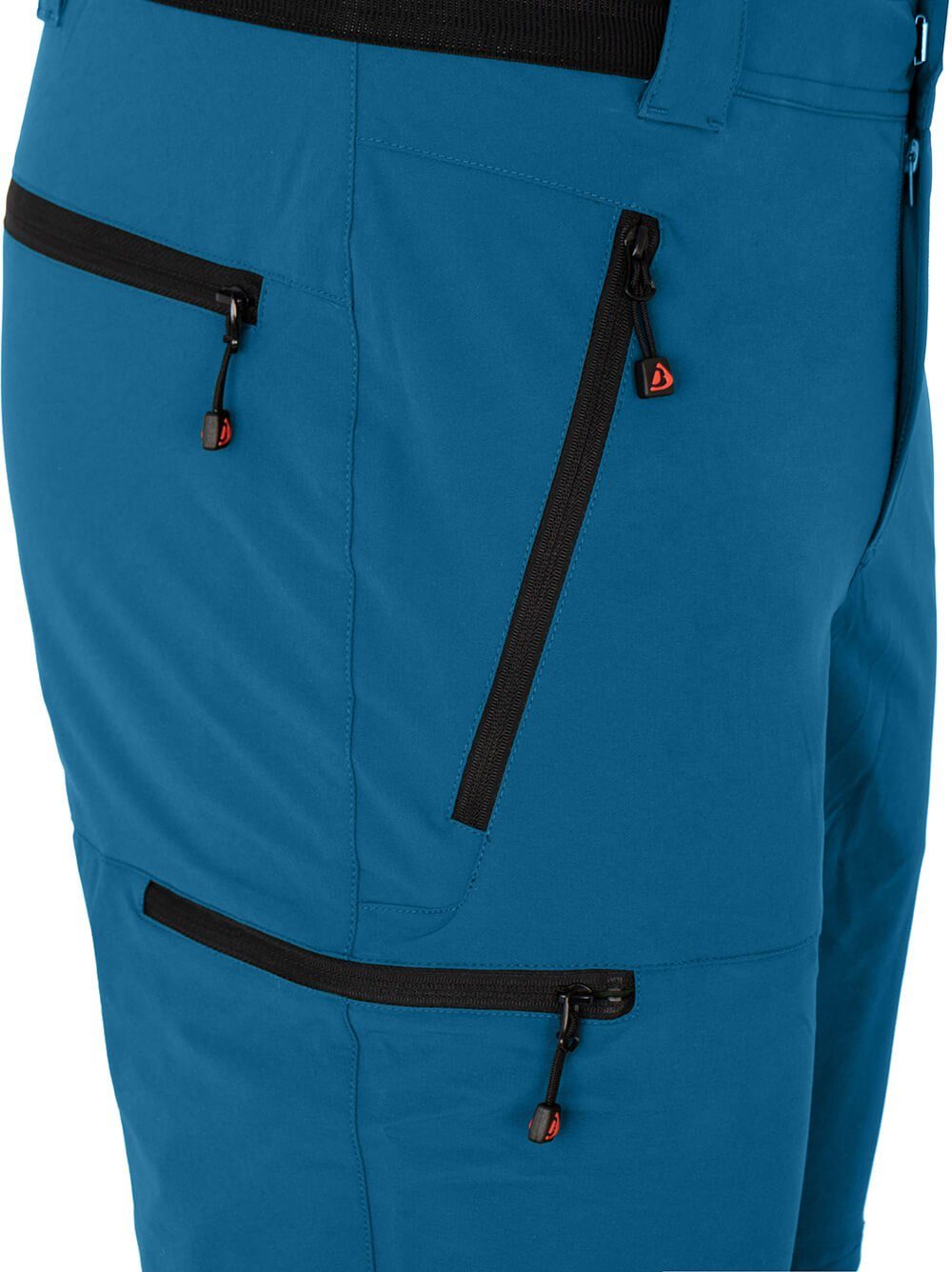 Bergson Zip-off-Hose ARRESÖ COMFORT Zipp Off Herren Wanderhose, leicht, strapazierfähig, Normalgrößen, Saphir blau