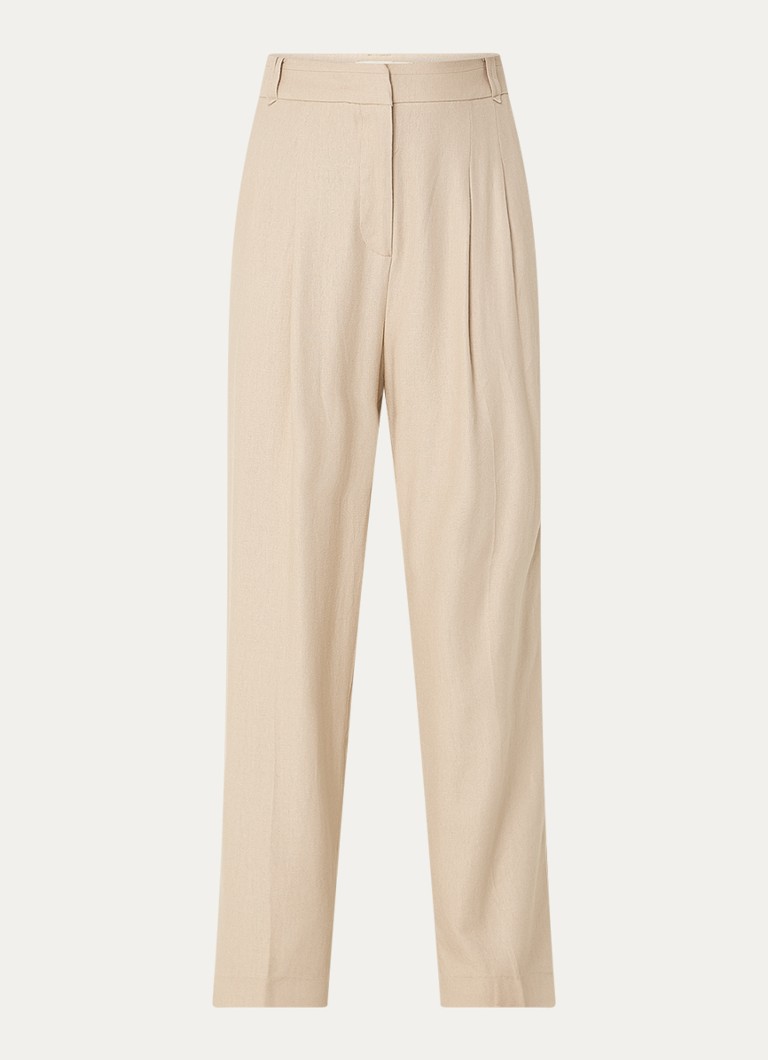 Pantaloni cu talie înaltă și croială dreaptă, de la Phase Eight Addison, din amestec de in.