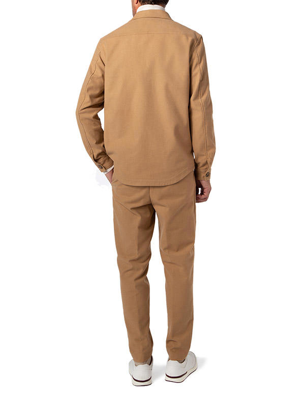 BOSS Black, Anzug Carper-Perin, Relaxed Fit, Flanell, mittelbeige