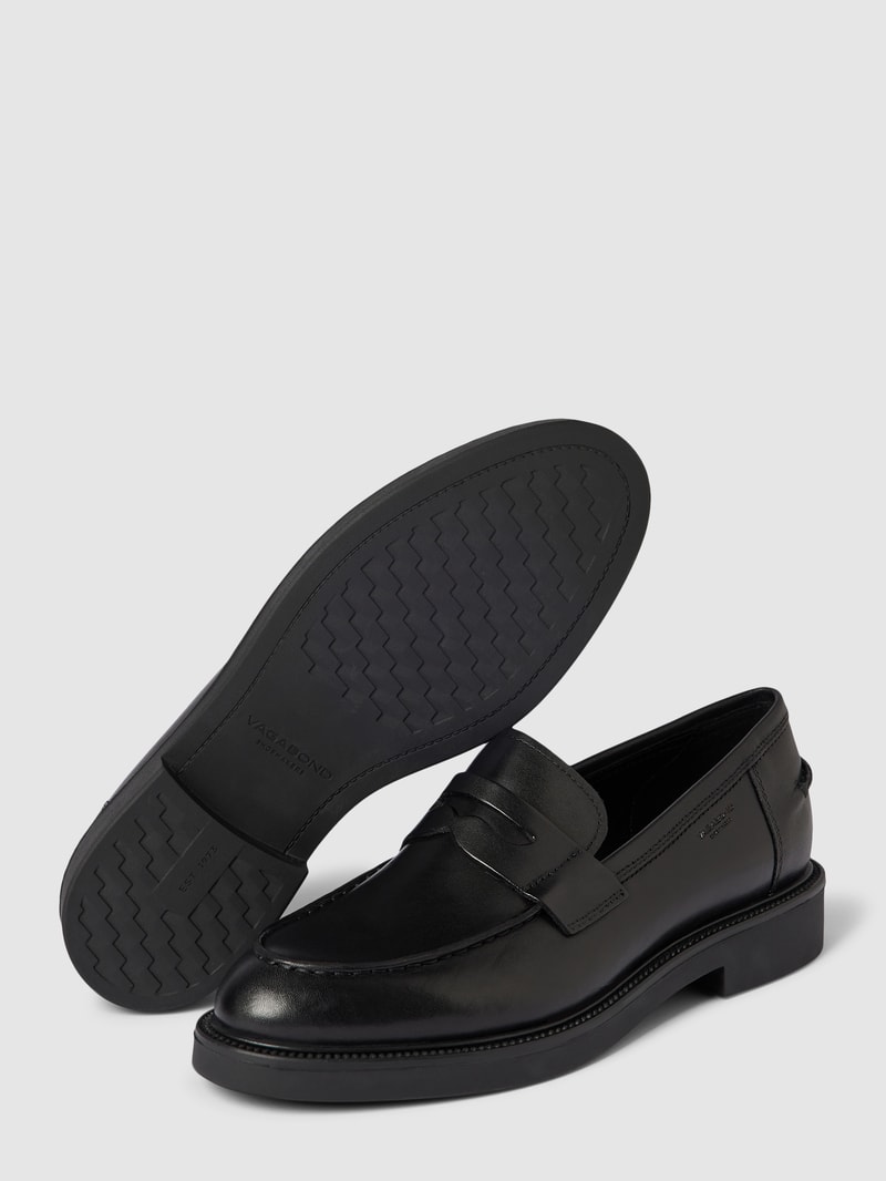 Loafer aus echtem Leder Modell 'ALEX' in schwarz
