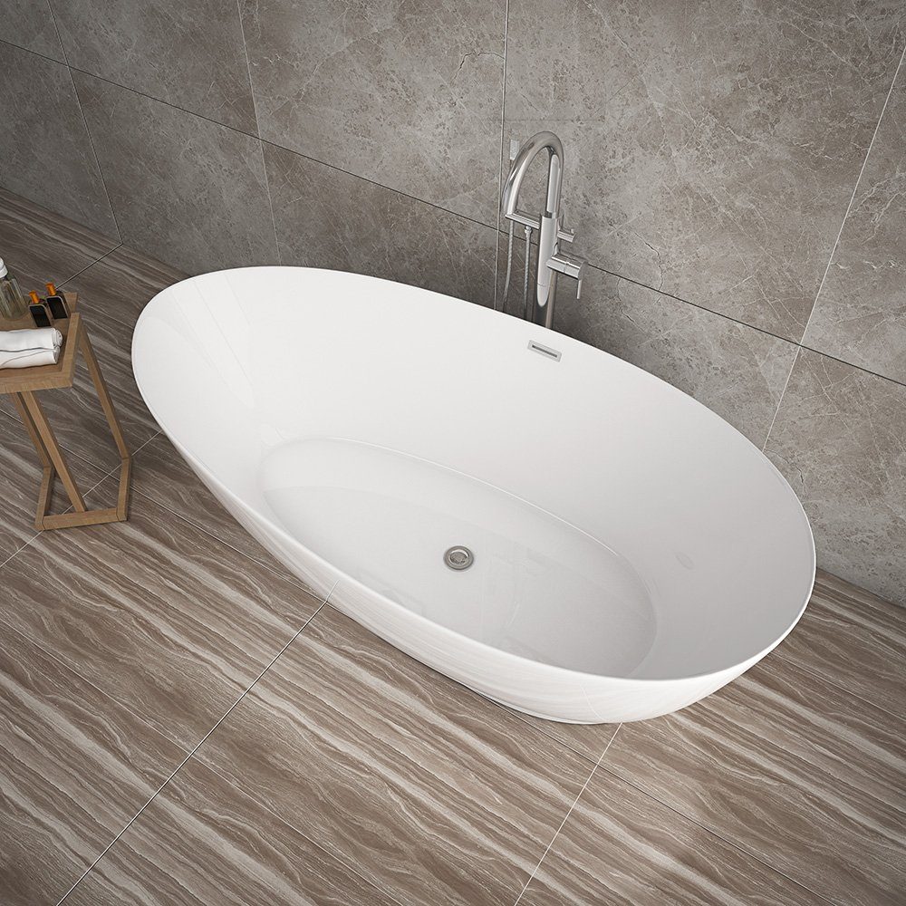 HOME DELUXE Badewanne Freistehende Badewanne DELIA, (1-tlg), 180 x 90 x 58 cm - Füllmenge: 270 Liter I Freistehende Badewanne Spa