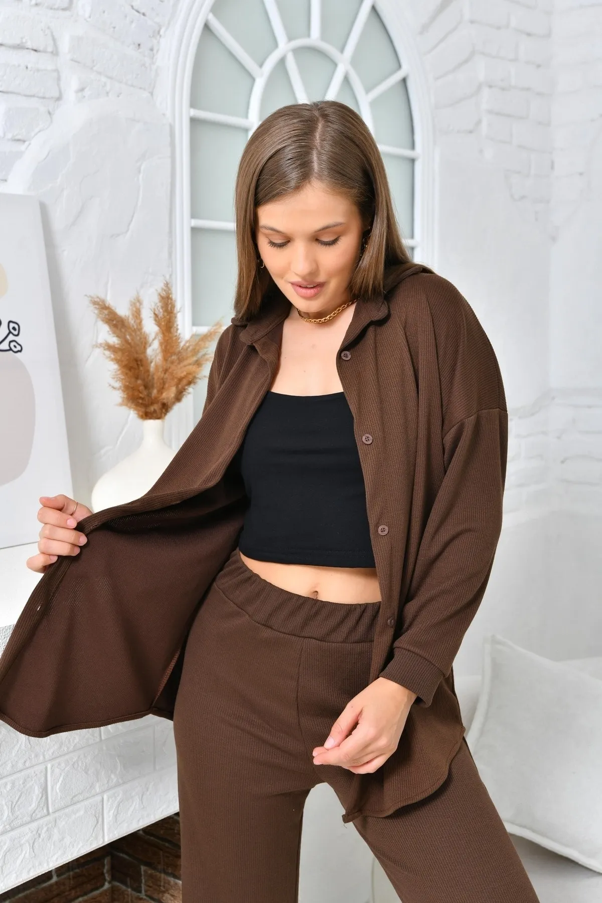 VOLT CLOTHİNG  Zweiteiler - Braun - Oversized