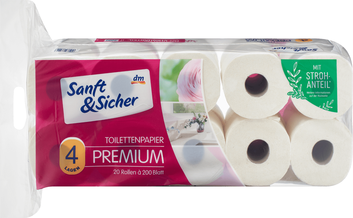 Toilettenpapier Premium 4-lagig (20x200 Blatt), 20 St
