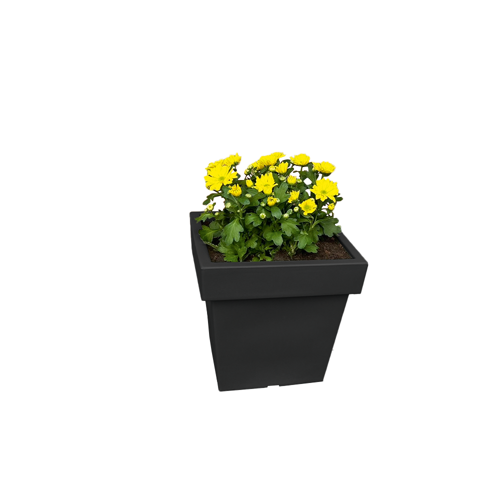 Powertec Garden Pflanztopf „Vigo“ eckig - 14,0 L Anthrazit