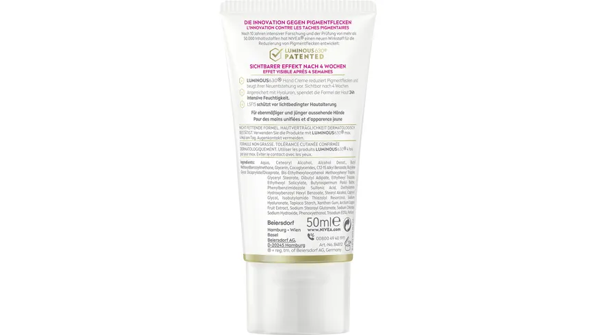 NIVEA Luminous Anti-Pigmentflecken Hand Creme 50 ml