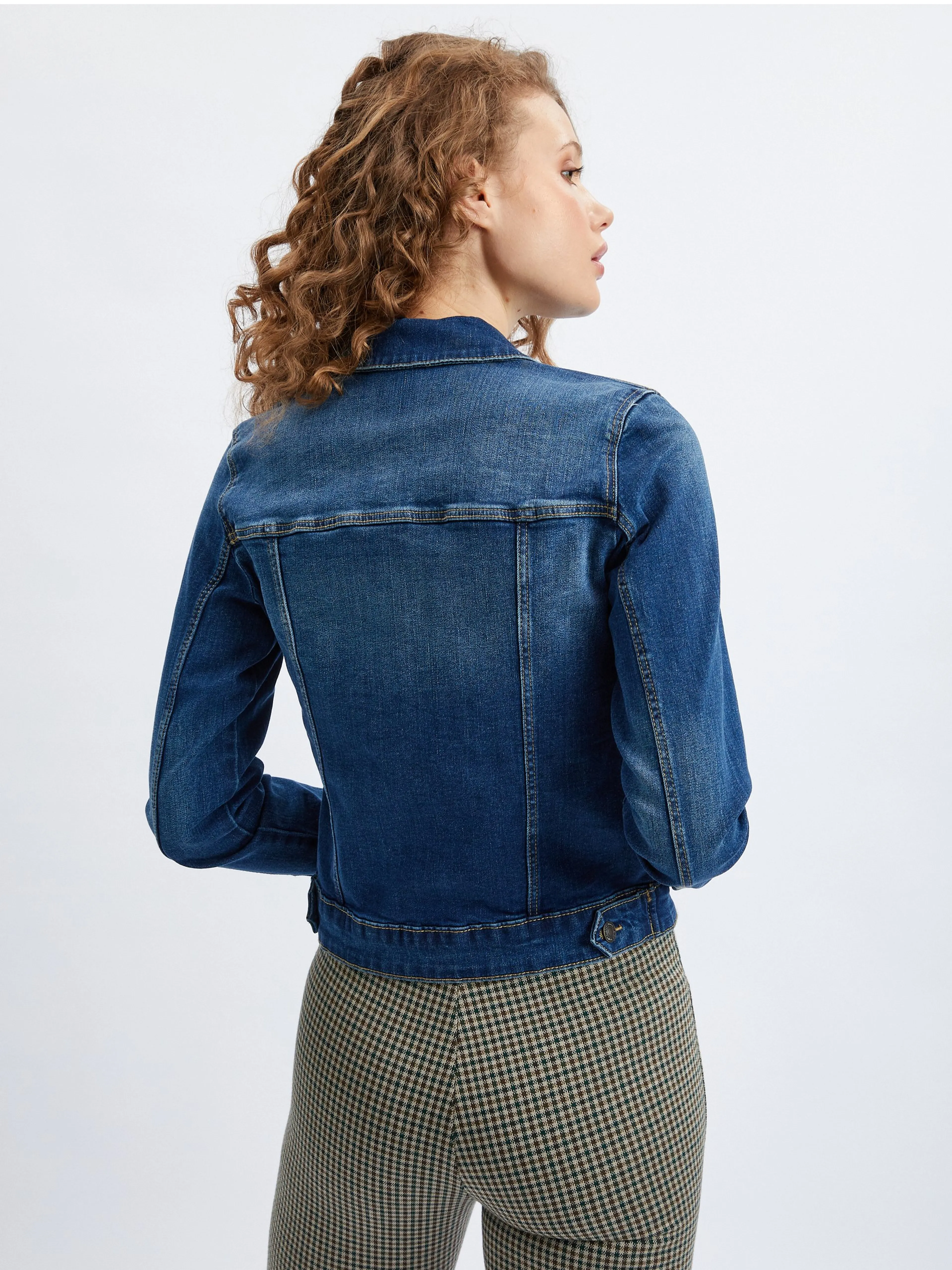 Dunkelblaue Damen-Jeansjacke ORSAY