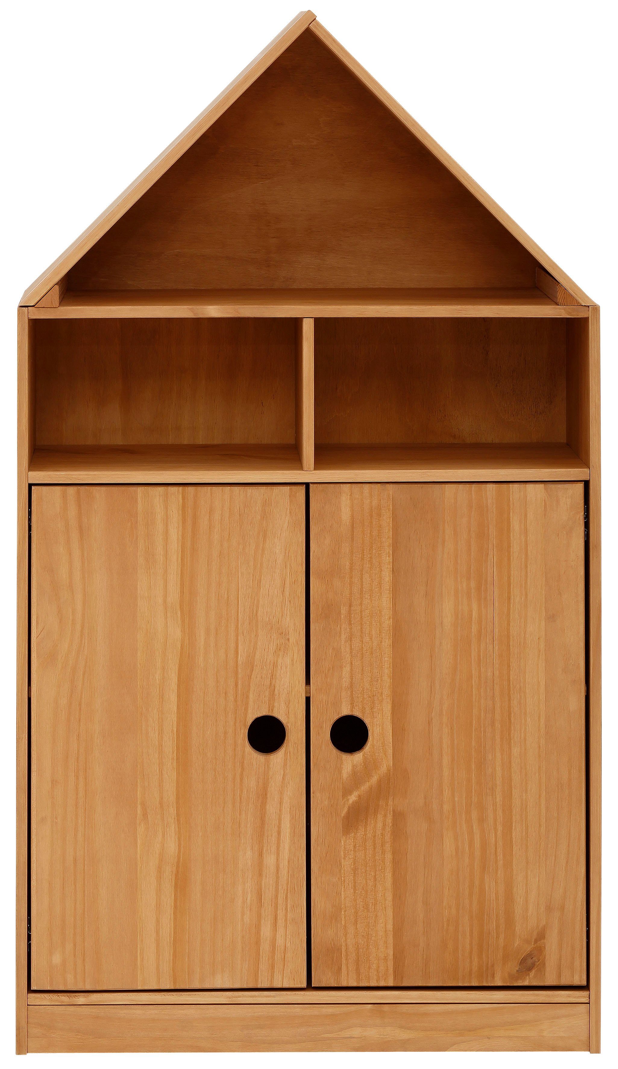 Lüttenhütt Drehtürenschrank Alpi Stauraumschrank, Kiefernholz, Einlegeböden hinter der Tür, Höhe 133 cm