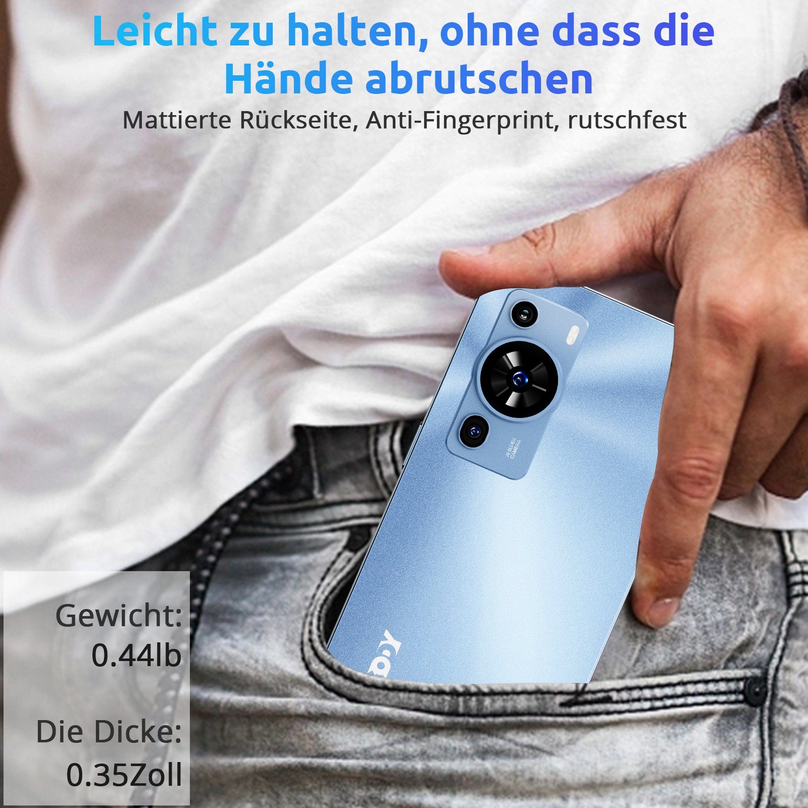 XGODY Mate 50, 3G RAM, 32G ROM Smartphone (16,66 cm/6.56 Zoll, 32 GB Speicherplatz, 18 MP Kamera, Gesichtserkennung, Dual-SIM, Erweiterung Speicher Max. 256GB)