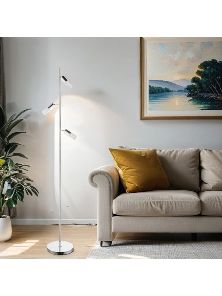 Licht-Erlebnisse Stehlampe EEK G in Chrom günstig kaufen onesize