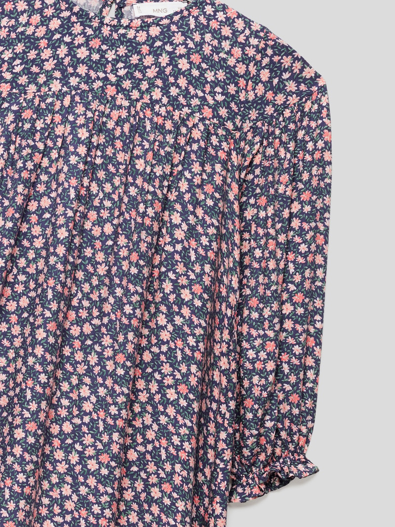 Kleid mit floralem Allover-Muster Modell 'DRESS MARTINA' in marineblau