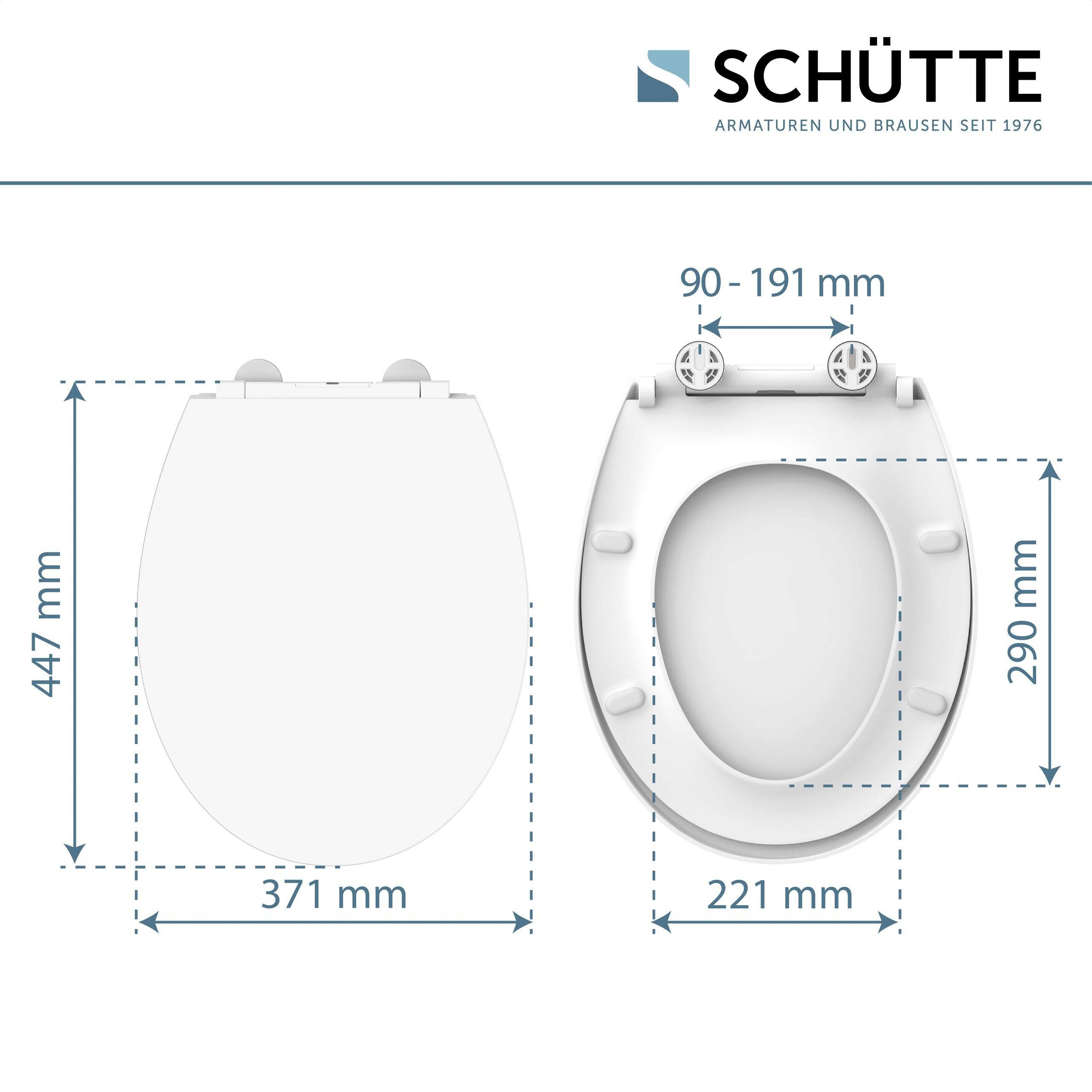 Schütte WC-Sitz, mit LED, Absenkautomatik, Schnellverschluss