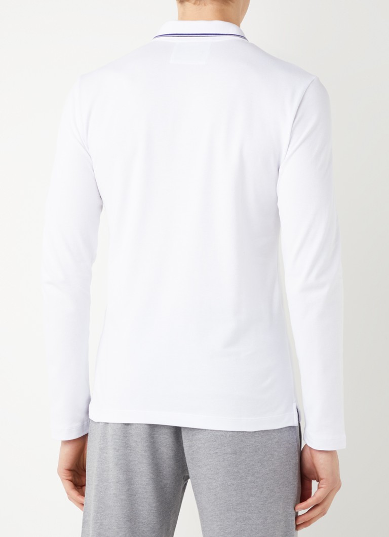 Emporio Armani polo majica s dugim rukavima od pike pamuka, uskog kroja