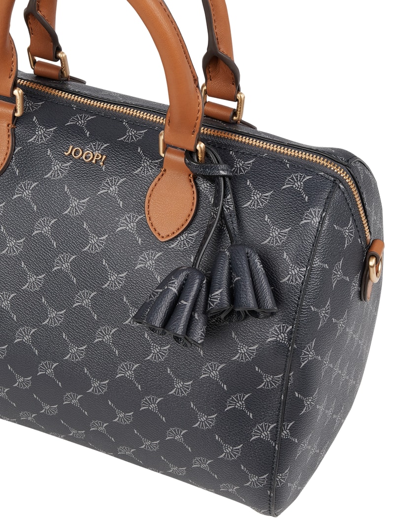 Bowling Bag mit Logo-Muster Modell 'Aurora' in dunkelblau