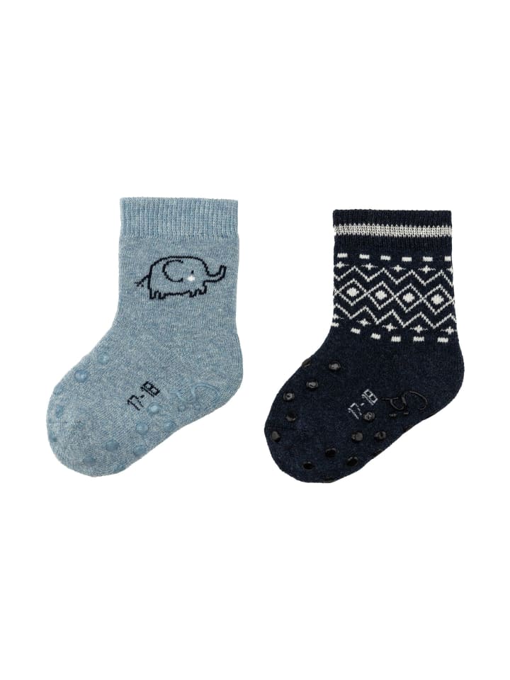 Sterntaler ABS Krabbelsocken 2er-Pack Elefant in helles blau günstig kaufen