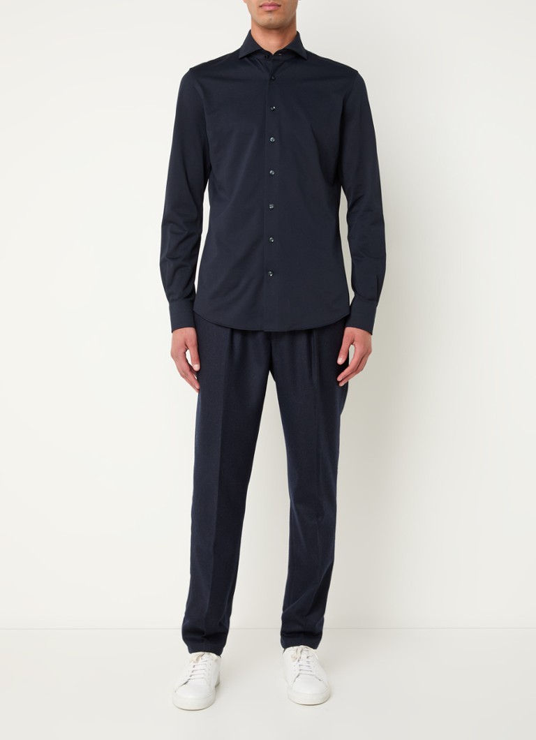 Profuomo Slim fit košulja s izrezanim ovratnikom