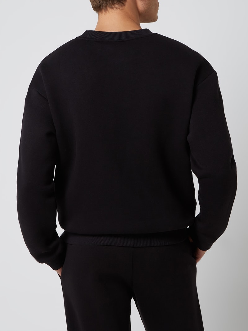 Sweatshirt aus Baumwollmischung in schwarz