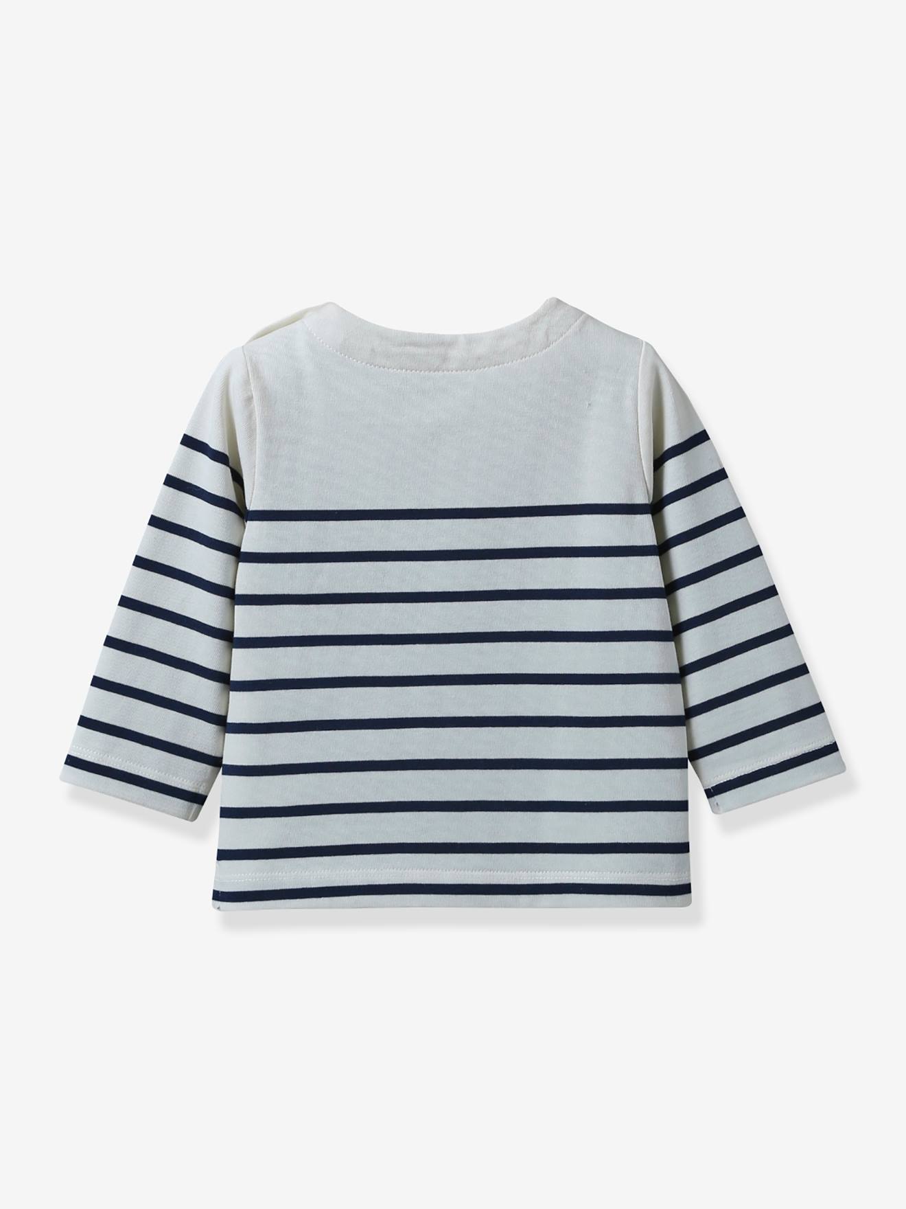 T-shirt marinière Bébé CYRILLUS rayé bleu