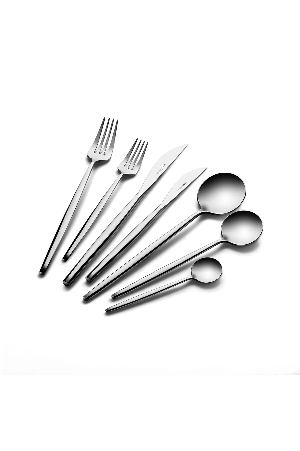 Karaca  Mild 84 Teilig 316+ Premium 12 Personen Box Besteck Set, 18/10, Rostfrei