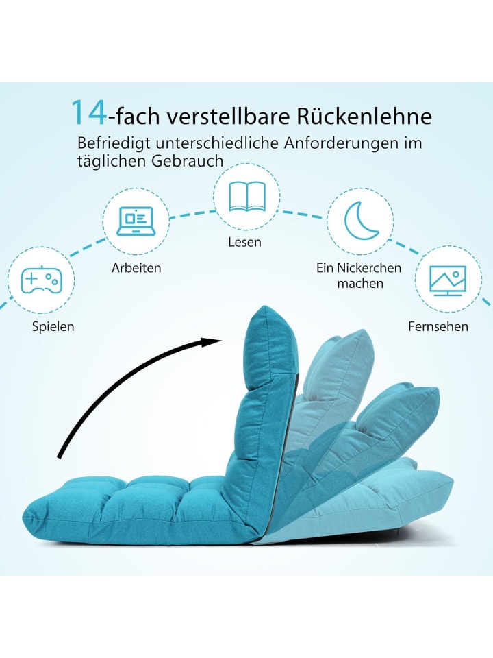 COSTWAY Bodenstuhl in Blau günstig kaufen onesize