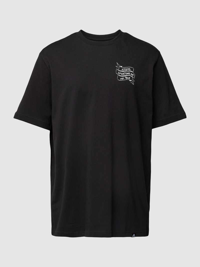T-Shirt mit Label-Details in schwarz