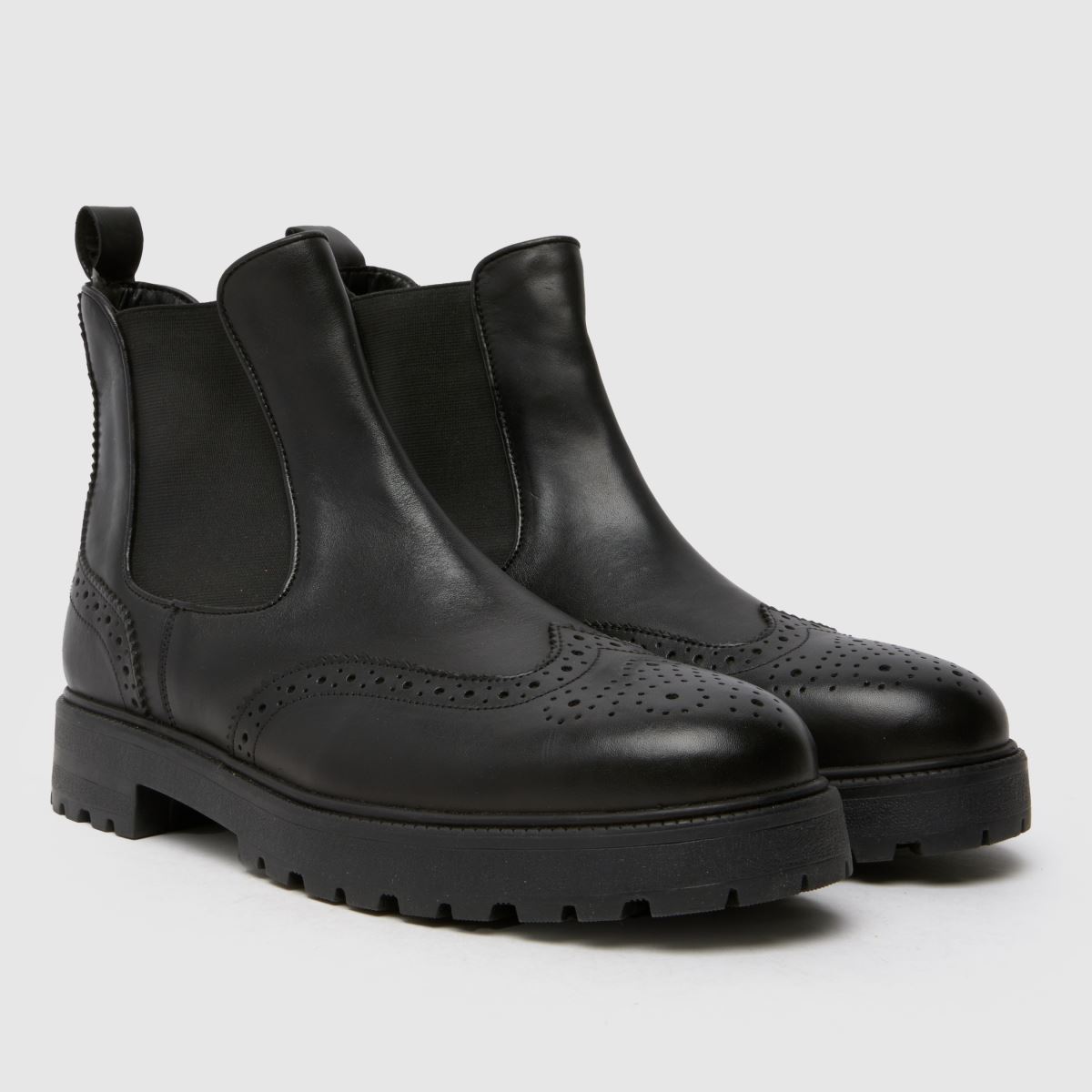 Schuh Davis – Svarta chelsea-stövlar i läder