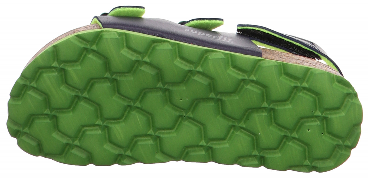 FUSSBETTPANTOFFEL - Blau/Grün Sandale mit Schnalle