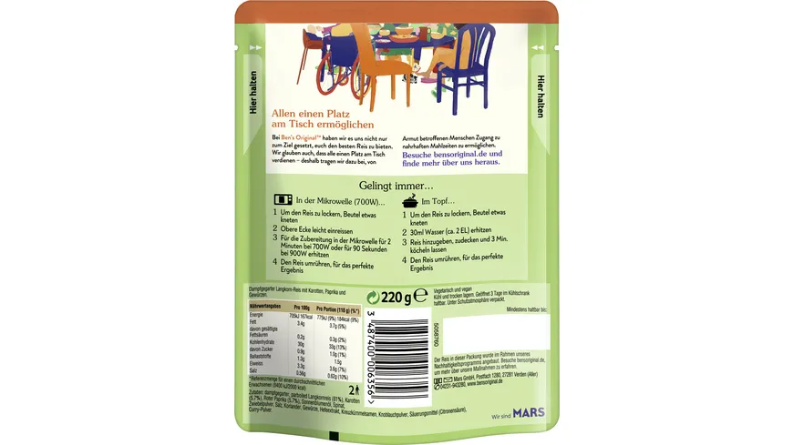 Ben's Original™ Curryreis Indien 220 g