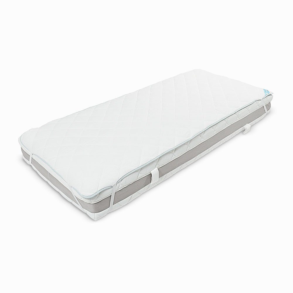Topper Top Cool Matratzenauflage, RIBECO, 2 cm hoch, Polyester, (Wendematratzenauflage mit kühlendem Effekt, 2 cm hoch), Matratzenauflage, Matratzenschutz, Auflage, kühlende Sommerseite