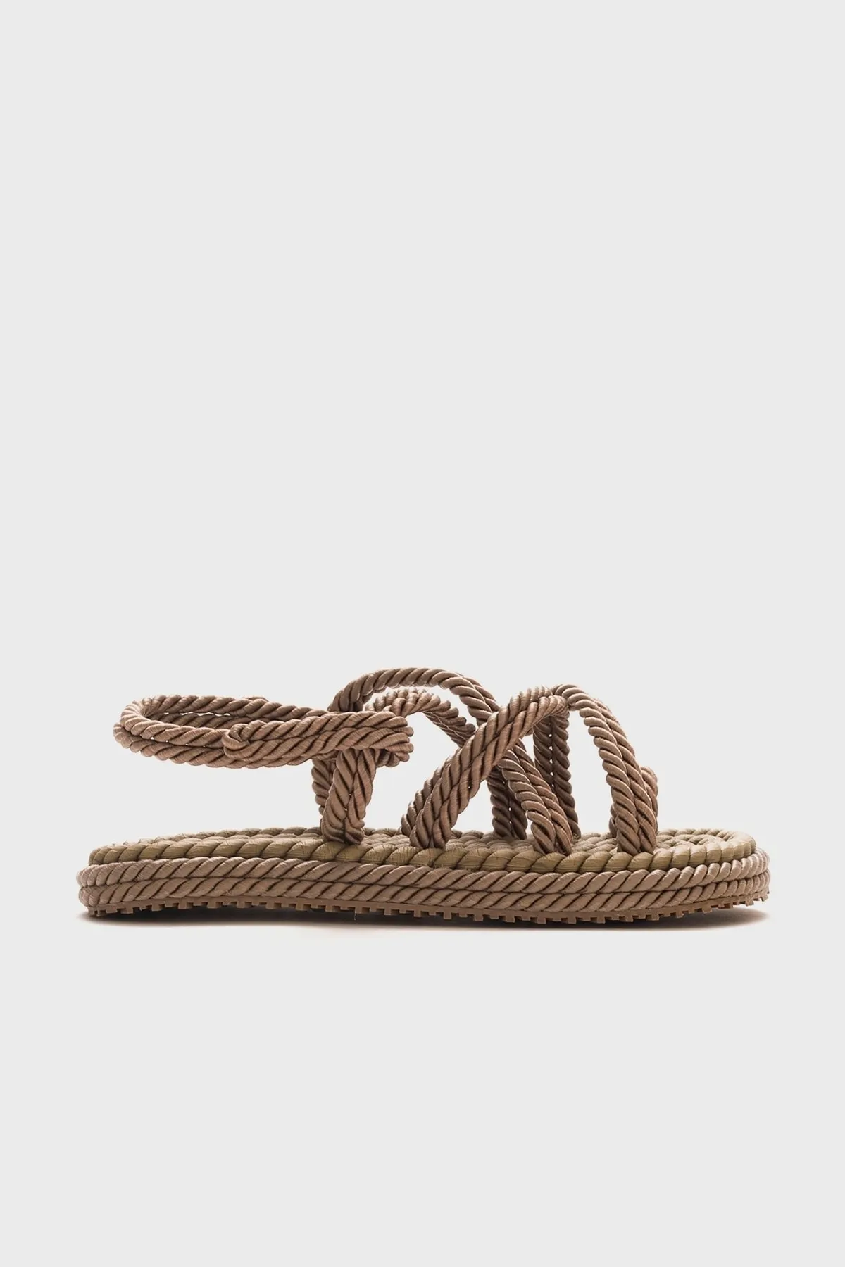 Luvi  Ip Dunkelbeige Damensandalen
