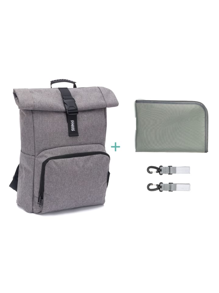fillikid Wickelrucksack Dublin Exclusiv in Grau Melange günstig kaufen onesize
