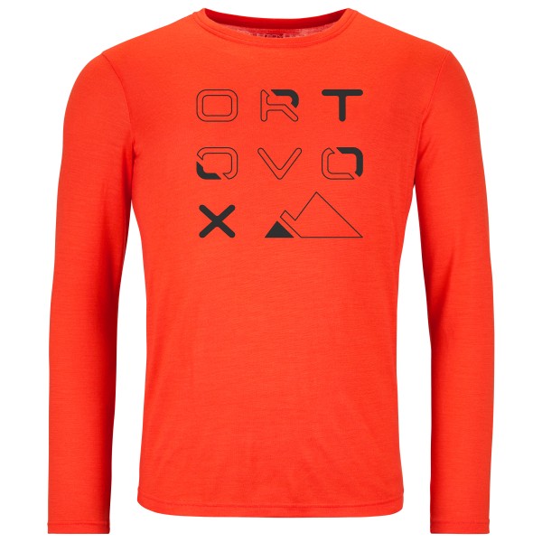 Ortovox - 185 Merino Brand Outline L/S - Merinoshirt