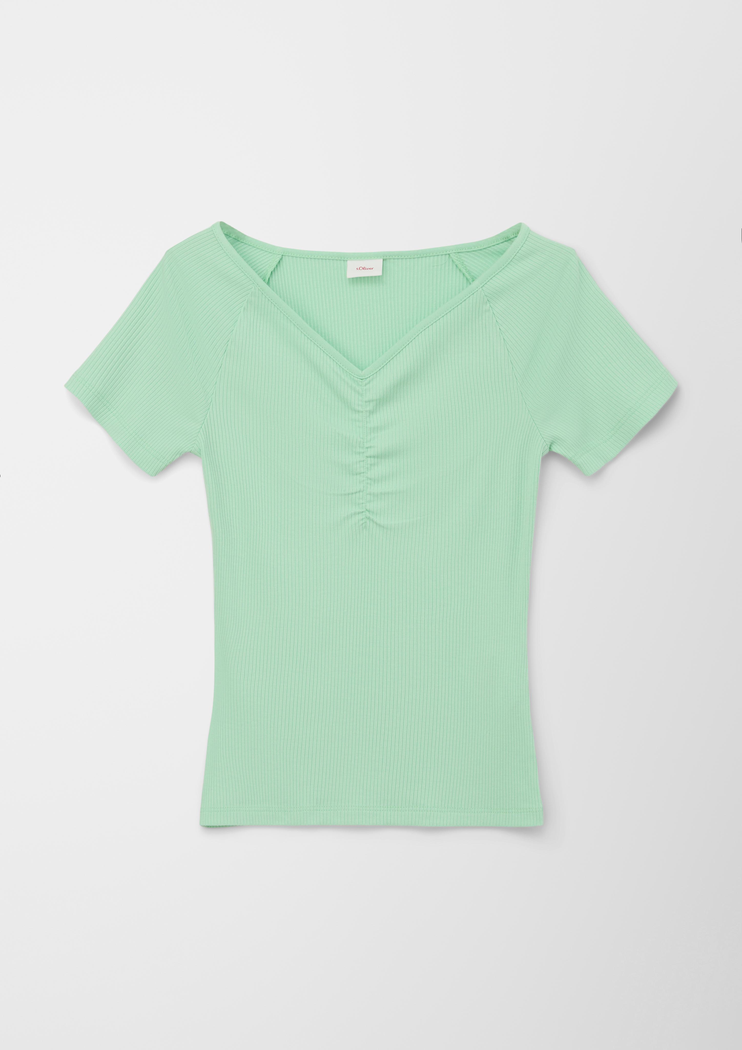T-Shirt mit Raffung  2130425-7300