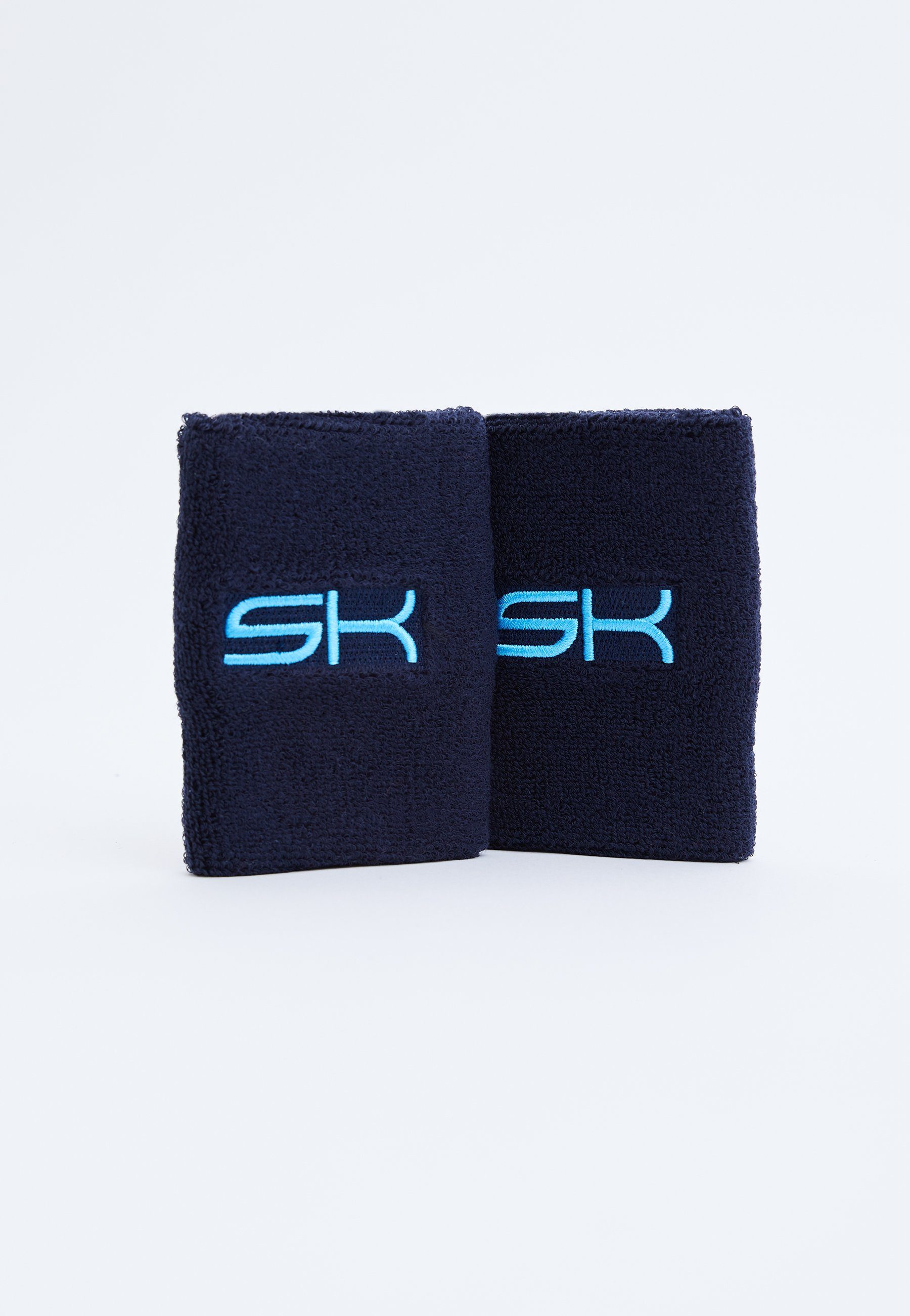 SPORTKIND Schweißband Tennis Schweißbänder groß 2er Set unisex Kinder & Erwachsene, navy blau