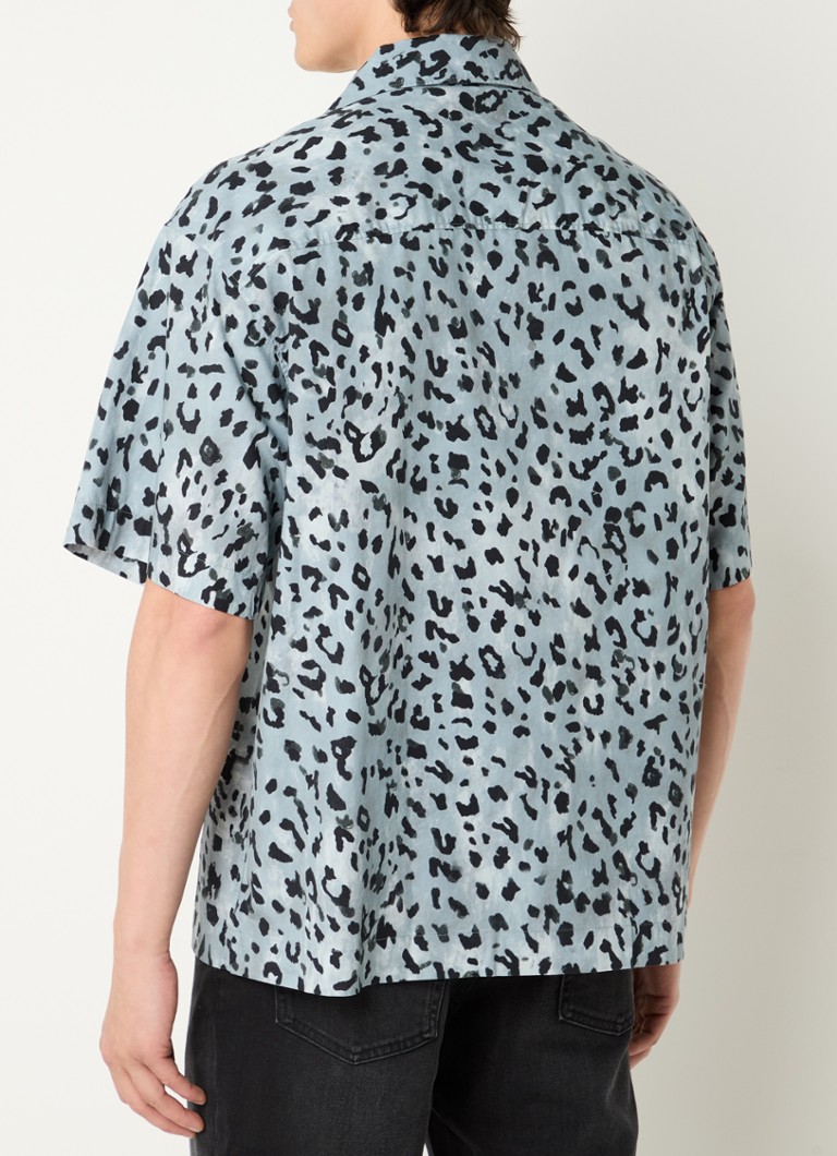 Camisa oversized HUGO BOSS Egeeno com estampa de leopardo