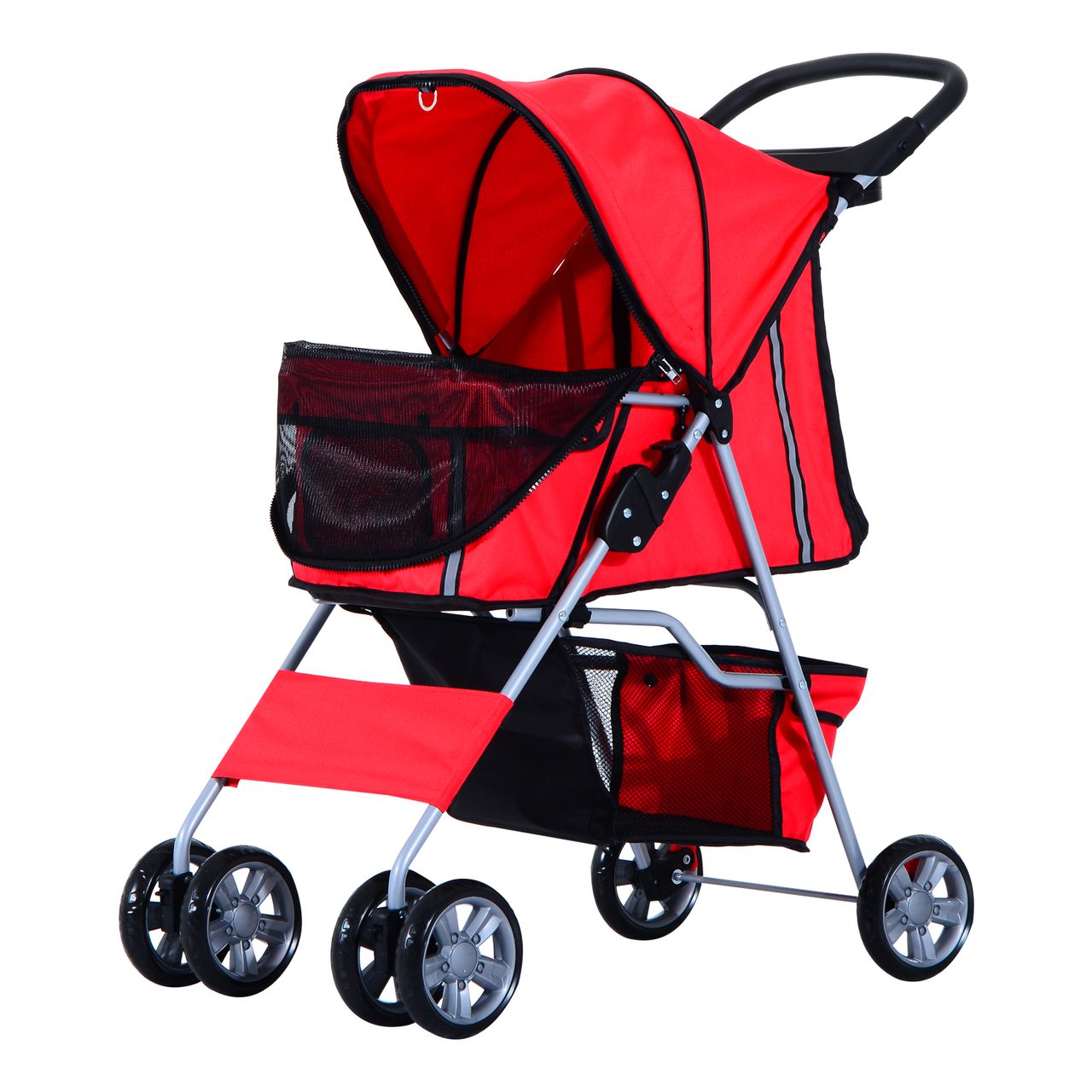 PawHut Hundewagen Hundebuggy Pet Stroller Hunde Buggy mit 4 Rolle in 4 Farben
