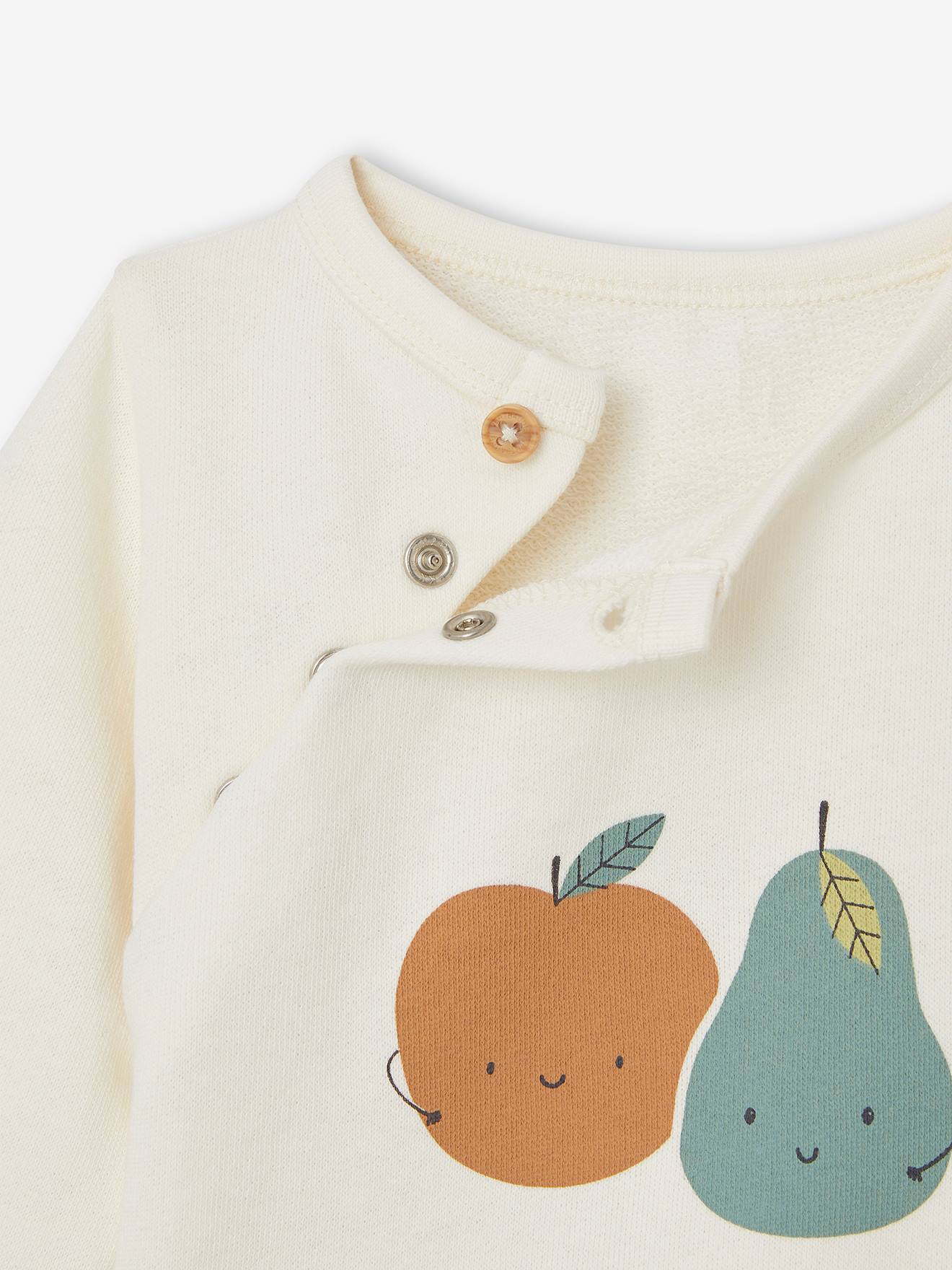 Vertbaudet Baby Sweatshirt mit Öffnung vorn - wollweiß