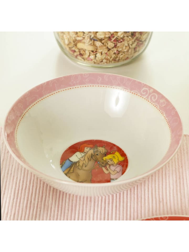 Geda Labels Kindergeschirr Bibi & Tina 3-teilig in Rosa - 24x9,8x14,5 günstig kaufen onesize