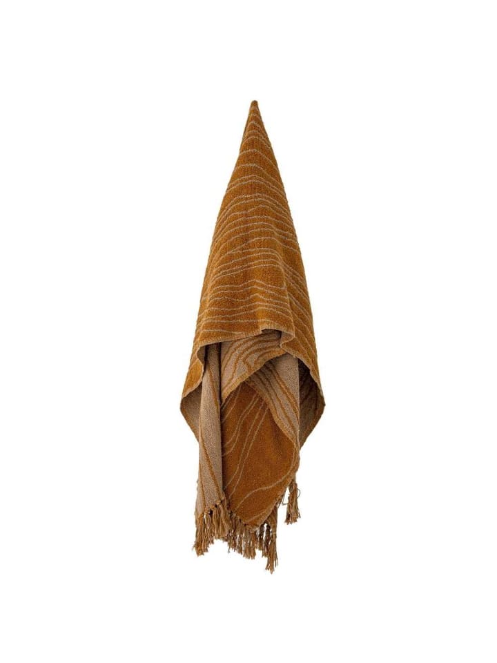 Bloomingville Decke GINNA Braun mit hellen Linien 160x130 cm günstig kaufen onesize