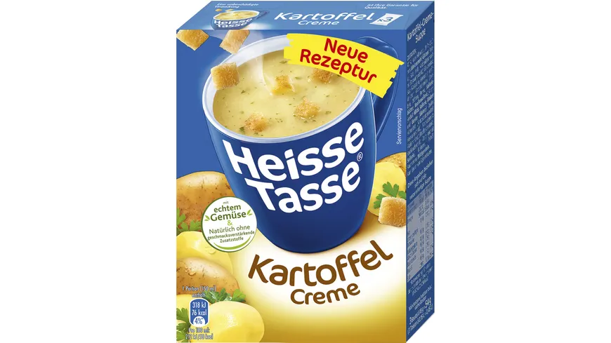 Heisse Tasse Kartoffel Creme Suppe 450 ml