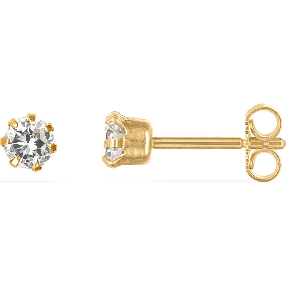 FAVS Boucles d'oreilles à fermoir à poussette 375 Or jaune Boucles d'oreilles