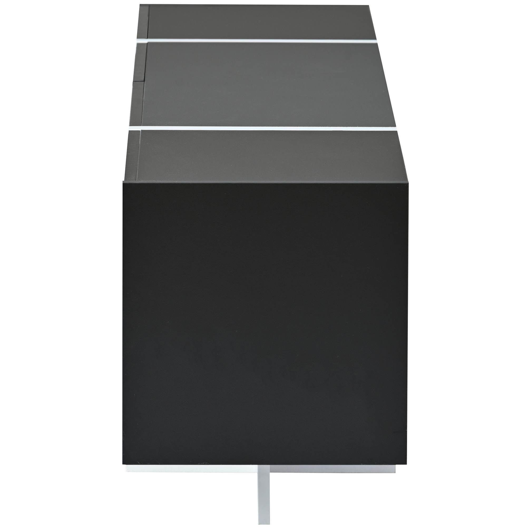 BlingBin TV-Schrank niedriges Paneel mit farbblockierten Beinen in Hochglanz (1-St., 1er Set) 190 x 45 x 35 cm, Einfaches Liniendesign