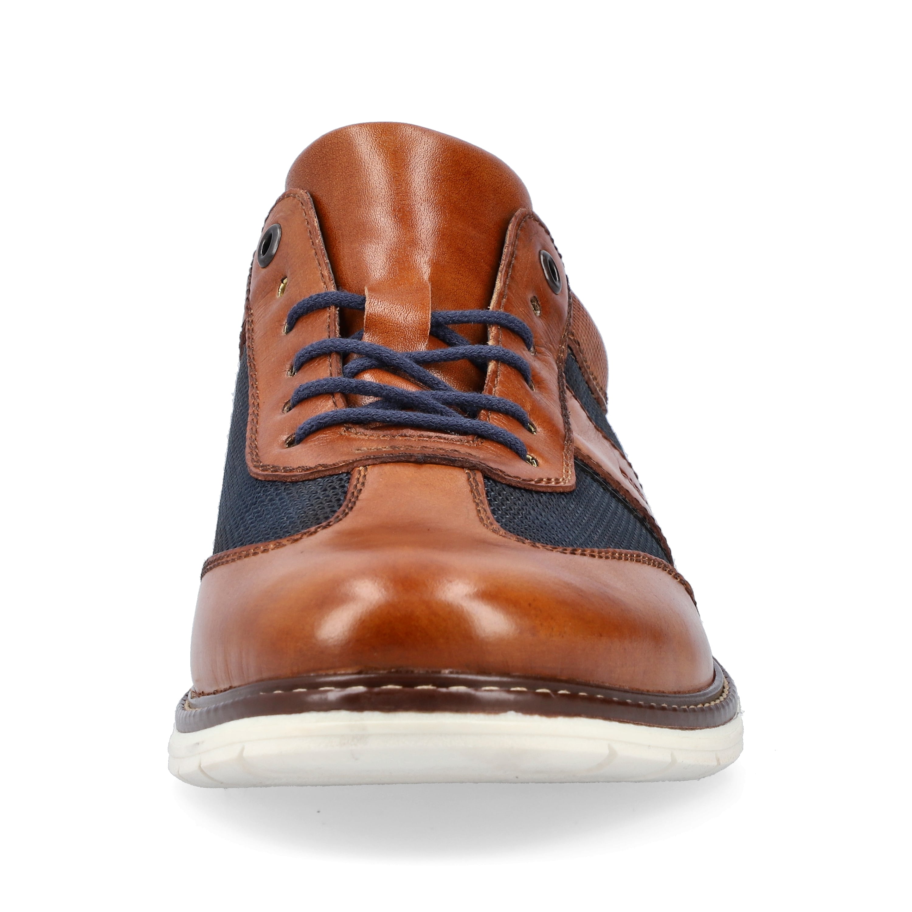 Rieker Herren Schnürschuhe zimtbraun-ozeanblau