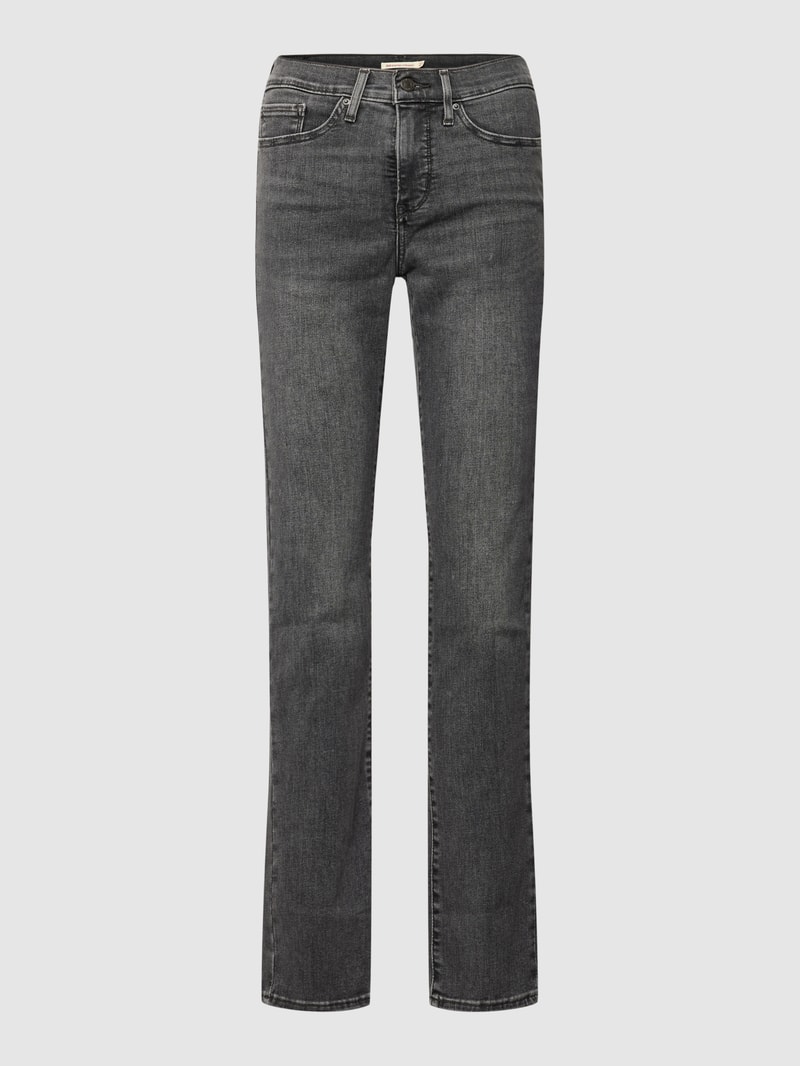Jeans mit 5-Pocket-Design in anthrazit