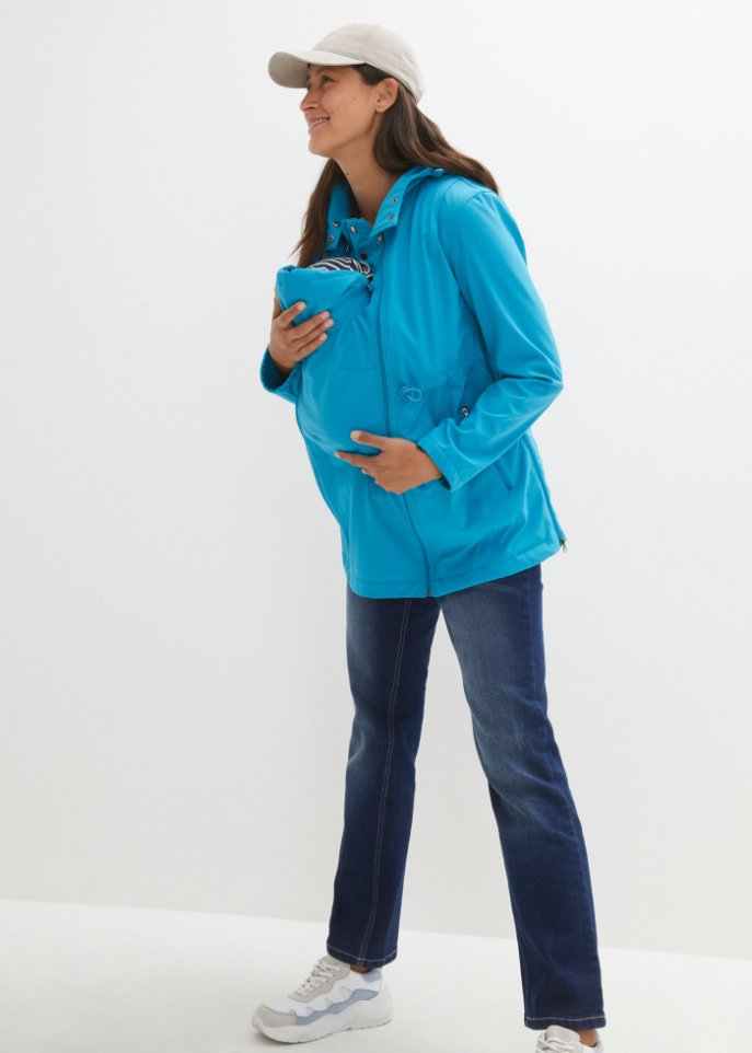Softshell-Tragejacke / Umstandsjacke, weitenregulierbar