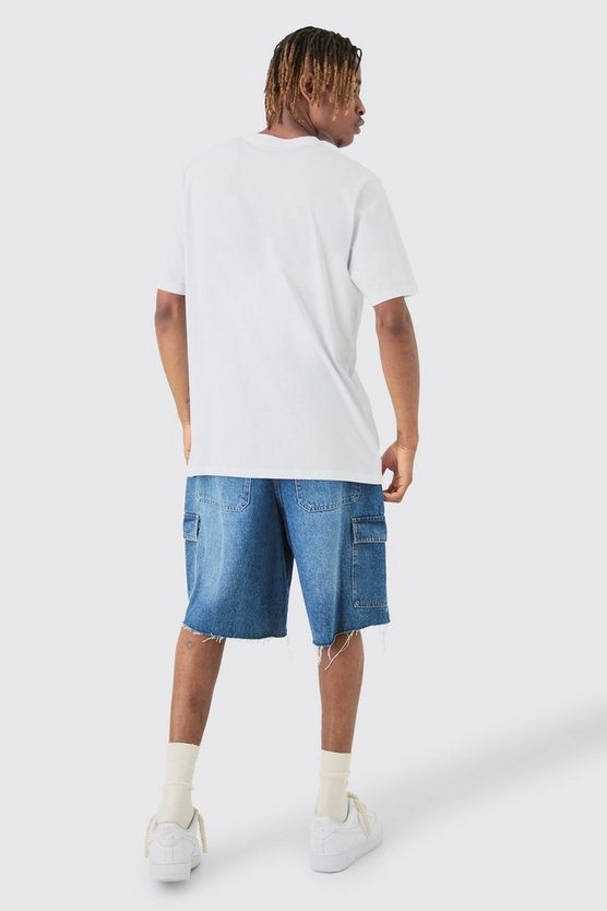 Tall weißes T-Shirt mit 'Spoonful' Members Club Worldwide Print