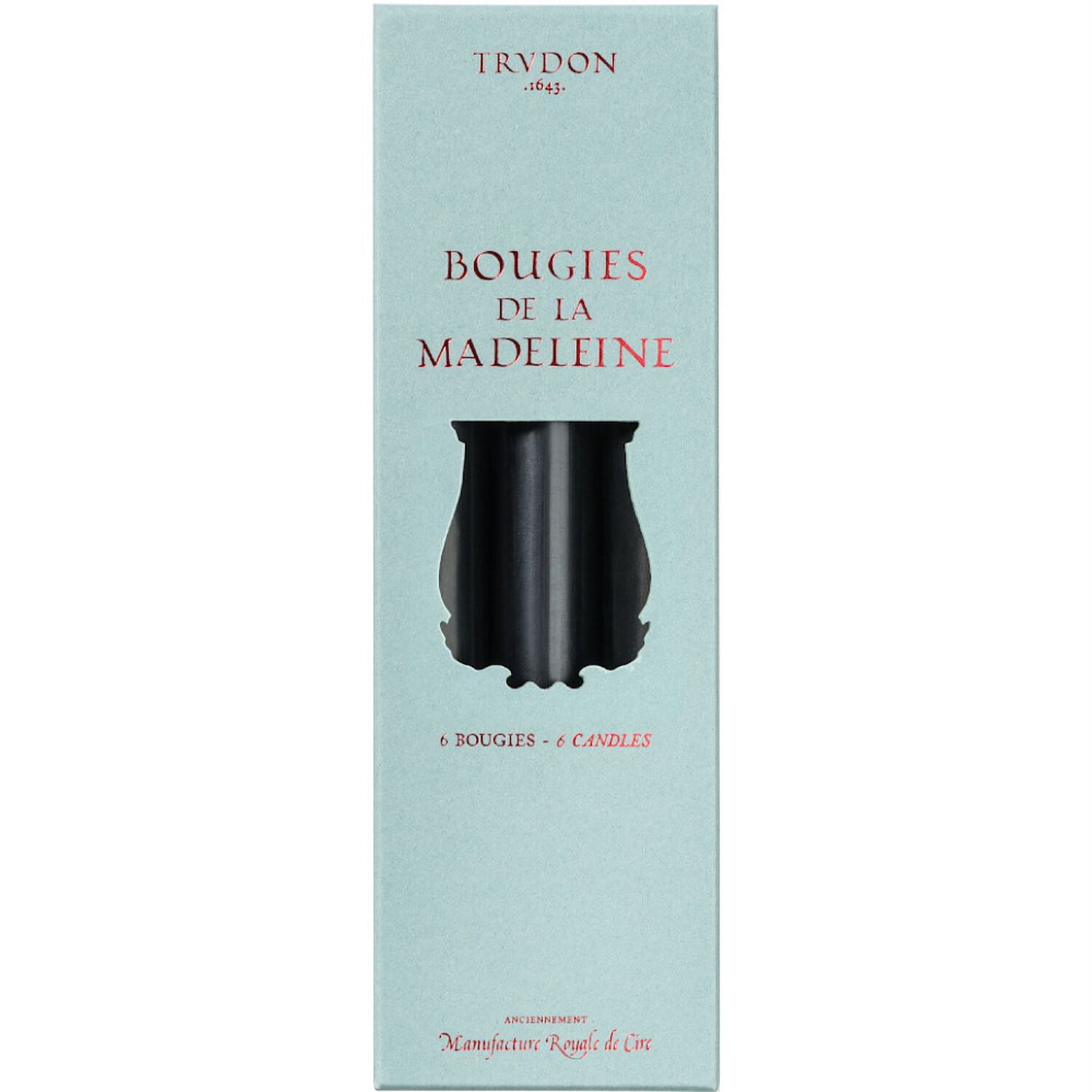 Trudon Bougies de la Madeleine Chandelles Noir x6