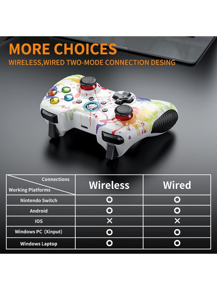 COFI 1453 Game Controller, Wireless Gamepad mit Dual Vibration in Mehrfarbig günstig kaufen 1